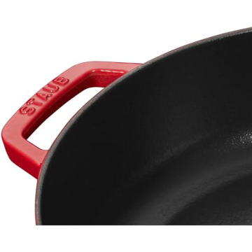 STAUB Cast Iron Sauté Pan with Chistera Lid 28 cm
