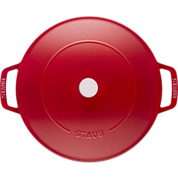 STAUB Cast Iron Sauté Pan with Chistera Lid 28 cm