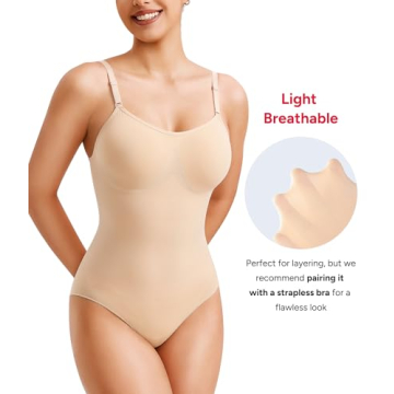 Nebility Shapewear Bodysuit for Women Tummy Control