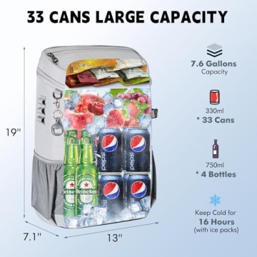 Cooler Backpack for Camping and Beach Adventures