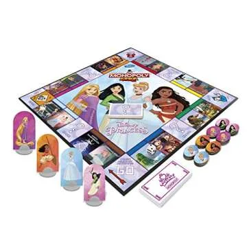 Monopoly Junior Disney Princess Edition Board Game for Kids