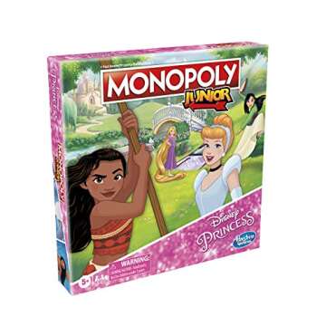 Monopoly Junior Disney Princess Edition Board Game for Kids