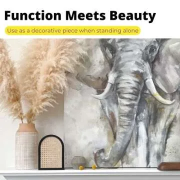 PurpleWares Arch Rattan Decorative Bookends - 9" Heavy Duty Black Metal Book Ends Stopper Non-Skid Bottom for Shelves, Unique Modern Large Book Holder Organizer Bookshelf Decor Display (Extra Tall)