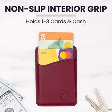 Premium Leather Phone Card Holder Stylish Minimalist Design