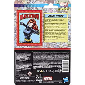 Marvel Legends Series 3.75-inch Retro 375 Collection Black Widow Action Figure Toy, 1 Accessory