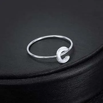 Stylish AOEDEJ Initial Rings for Women - 925 Silver
