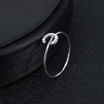 Stylish AOEDEJ Initial Rings for Women - 925 Silver