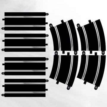 Scalextric Track Extension 4 Straights 4 Curves Racing Set