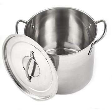 IMUSA USA 8-Quart Stainless Steel Stock Pot with Lid