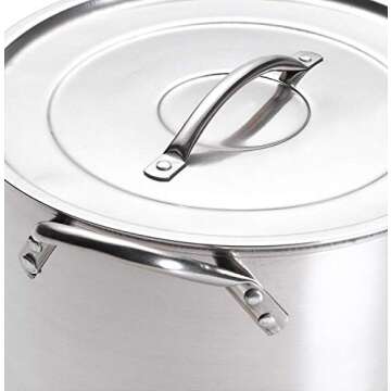 IMUSA USA 8-Quart Stainless Steel Stock Pot with Lid