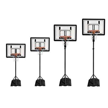 SKLZ Pro Mini Hoop Outdoor Basketball System with Adjustable-Height Pole and 7-Inch Ball, HP08-000