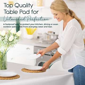 Tablecloths by Design - Quality Table Pad Protector, Superior Protection from Spills, Scratches & He...