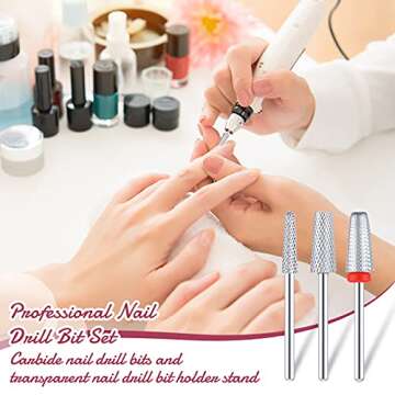 Outus Nail Carbide Drill Bit Set - Versatile 3 pcs for Gel Remover