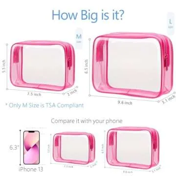 Travel Ready PACKISM Clear Makeup Bags for Toiletries