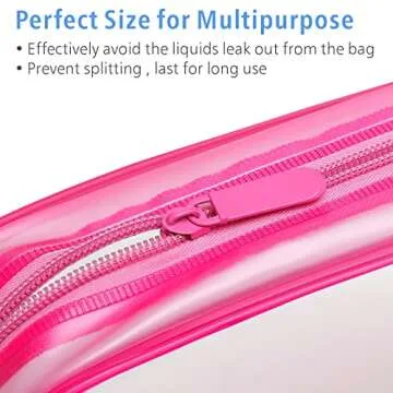 Travel Ready PACKISM Clear Makeup Bags for Toiletries