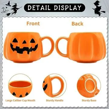 Cute 12 oz Halloween Pumpkin Mug for Festive Celebrations