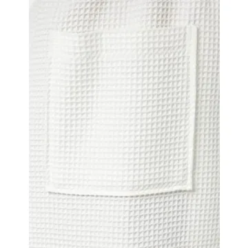 Iris & Lilly Women's Short Cotton Waffle Robe - Comfortable & Lightweight