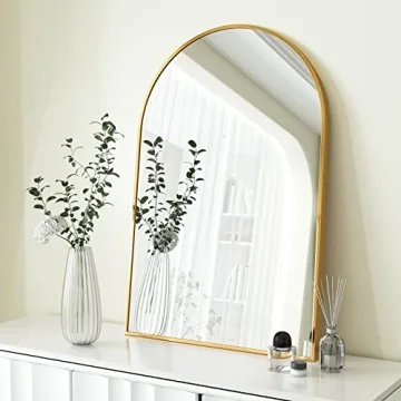 Stylish HARRITPURE Arched Bathroom Mirror - Durable and Elegant