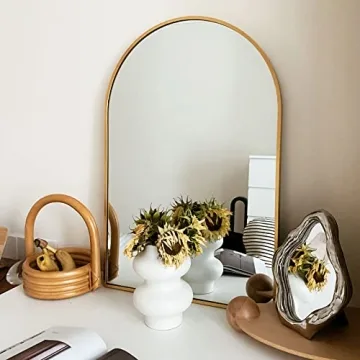 Stylish HARRITPURE Arched Bathroom Mirror - Durable and Elegant