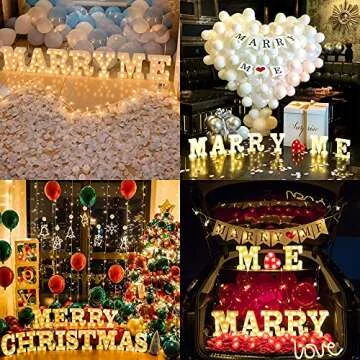 Sunnyglade Decorative LED Letter Lights Sign，Light Up Marquee Letters for Wall Wedding Birthday Party Christmas Home Bar Decoration(1)