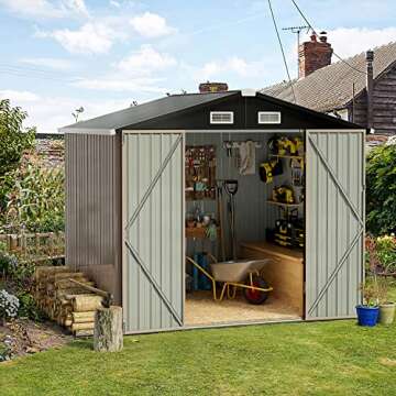 oneinmil 5.6'x8.5' Metal Shed for Outdoor Storage Solutions