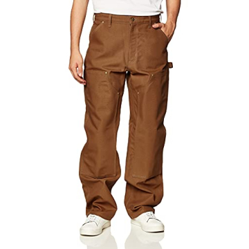 Carhartt Men's Firm Duck Double-Front Work Dungaree Pant for Durability and Comfort