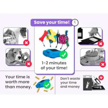 De' Vora Scratch Square - Dog Nail Scratch Board Treat Box | 5 in 1 Dog Scratch Pad for Nails | Dog Nail Scratch Board with Treat Box | Scratch Pad for Dogs Nail File | Dog Scratch Board XS/S