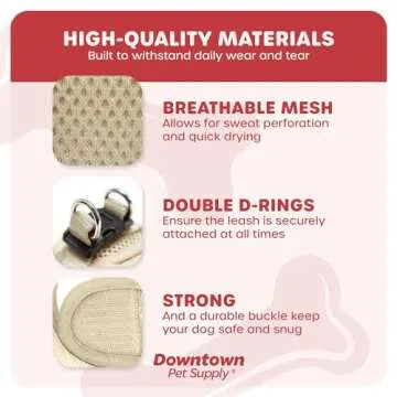 Downtown Pet Supply Step in Dog Harness No Pull Khaki