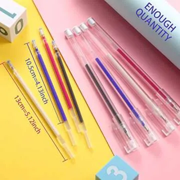 Blulu Heat Erasable Fabric Marking Pens with 8 Refills