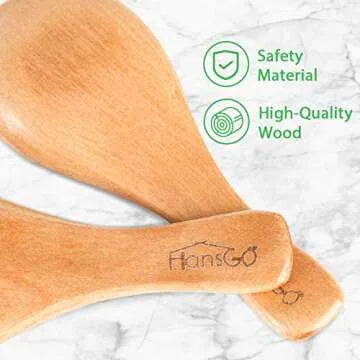 HANSGO Small Wooden Spoon, 10PCS 3 inches Ice Cream Salt Spoon Honey Coffee Tea Sugar Salt Mustard, Light Brown