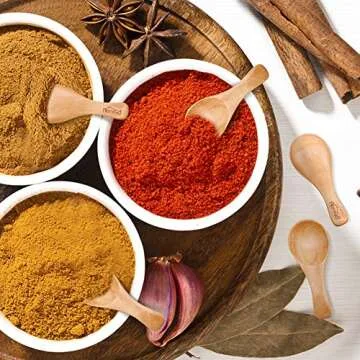 HANSGO Small Wooden Spoon, 10PCS 3 inches Ice Cream Salt Spoon Honey Coffee Tea Sugar Salt Mustard, Light Brown