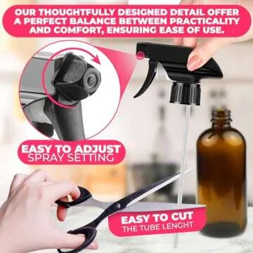 Durable Spray Nozzles for Bottles - 4 Pack