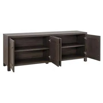 Henn&Hart Rectangular TV Stand for TV's up to 80" in Alder Brown, TV Stands for the Living Room