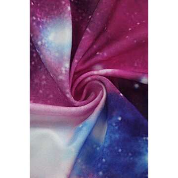 Womens Purple Galaxy Digital Print Mini Skirt, One Size