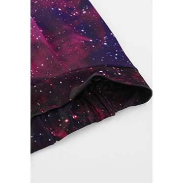 Womens Purple Galaxy Digital Print Mini Skirt, One Size
