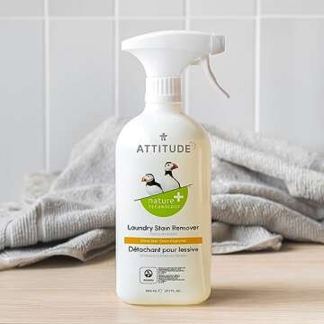 ATTITUDE Laundry Stain Remover, Plant and Mineral-Based Ingredients, Vegan and Cruelty-free Househol...