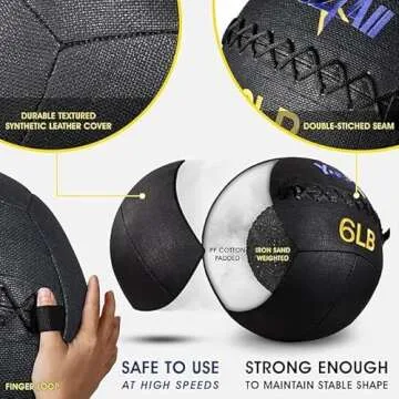Yes4All Wall Ball - Durable Medicine Ball for All Fitness Levels