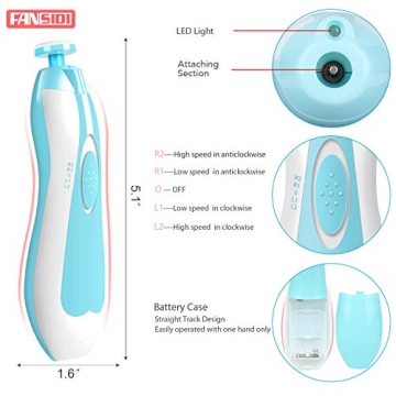 FANSIDI Baby Nail Trimmer Electric Safe Nail Care Kit