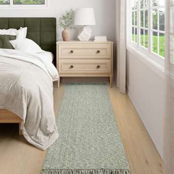 Collive Long Hallway Runner Rug - Stylish, Washable & Durable 2.6' x 7'