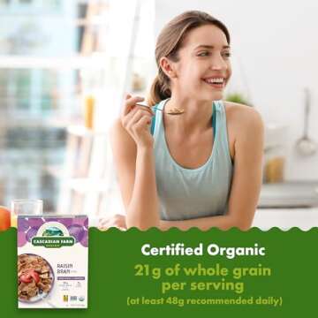 Cascadian Farm Organic Raisin Bran Cereal, 12 oz