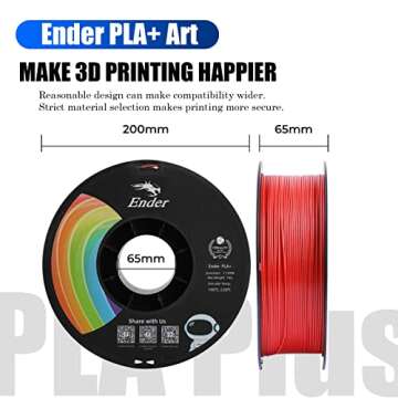 Creality PLA Filament Pro Red for 3D Printing - Durable & Versatile