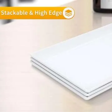 Moretoes 3pcs White Serving Platters for Any Occasion