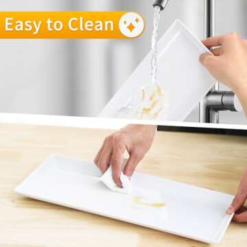 Moretoes 3pcs White Serving Platters for Any Occasion