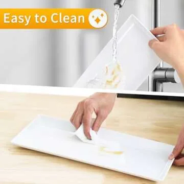 Moretoes 3pcs White Serving Platters for Any Occasion