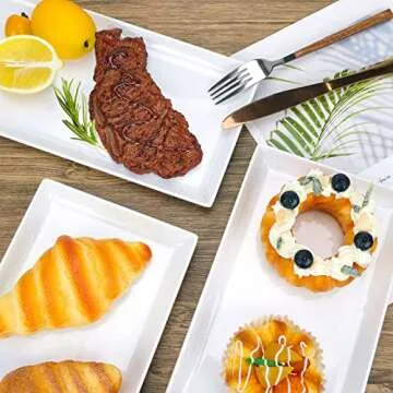 Moretoes 3pcs White Serving Platters for Any Occasion