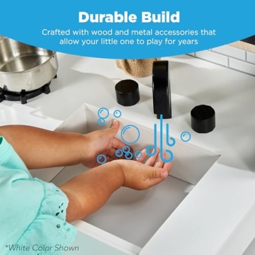 Stylish Farmhouse Wooden Play Kitchen Toy for Kids