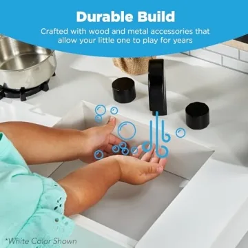 Stylish Farmhouse Wooden Play Kitchen Toy for Kids