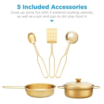 Stylish Farmhouse Wooden Play Kitchen Toy for Kids