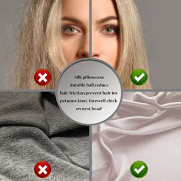 Silk Pillowcase Set of 2, 100% Natural Mulberry Silk