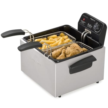 Presto 05466 Deep Fryer Dual Basket Stainless Steel